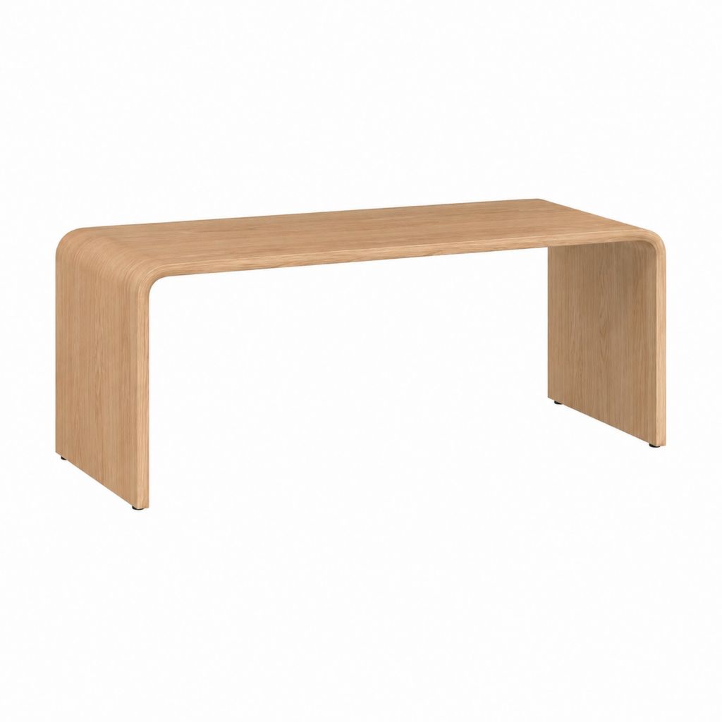Couchtisch Eiche hell MDF mit Eichenfurnier rechteckig 120 x 60 x 45 cm