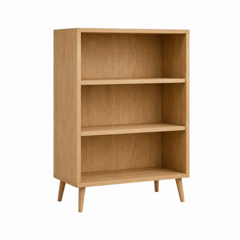 Bücherregal Eichefarben Holzwerkstoff rechteckig 80 x 35 x 140 cm mit 3 offenen Fächern
