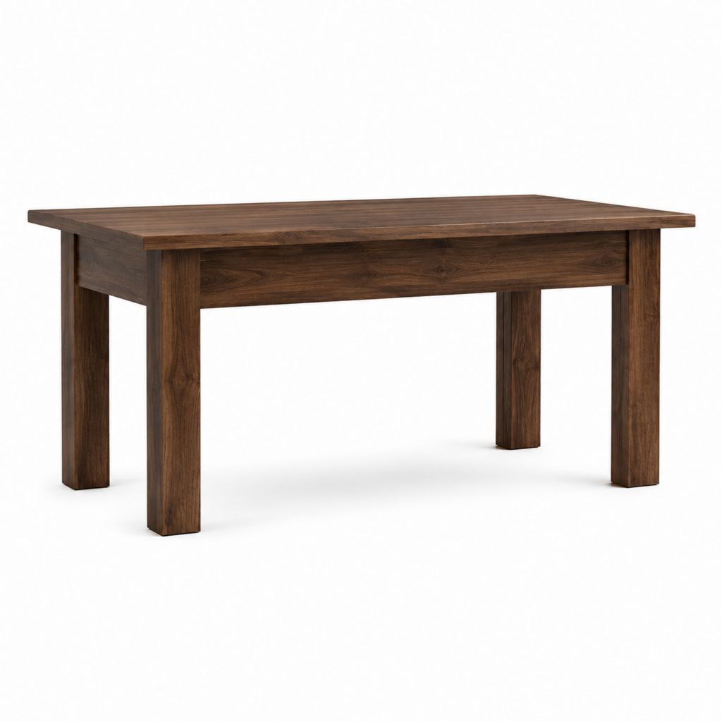 Couchtisch dunkelbraun aus massivem Akazienholz rechteckig 120 x 60 x 45 cm