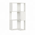 Bücherregal Weiß aus Spanplatte 60 x 30 x 120 cm mit 6 offenen Fächern