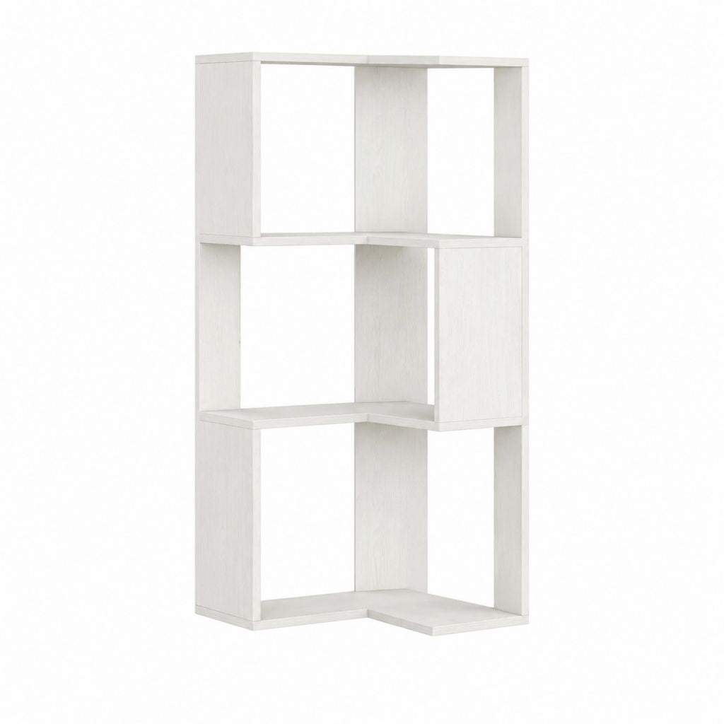 Bücherregal Weiß aus Spanplatte 60 x 30 x 120 cm mit 6 offenen Fächern